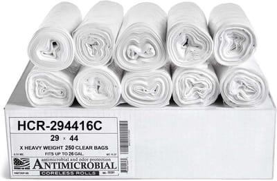 Extra Sterke Vuilniszakken 100 Liter (26 Gallon) Extra Dik (16 Micron) - Zwart - 250 Stuks - Geschikt voor Keuken & Kantoor