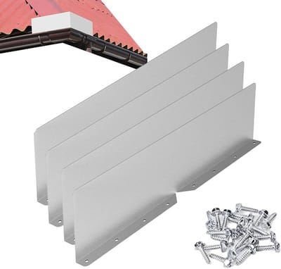 Dakgoot Beschermer - Regenwater Omleider - Huis Beschermen - Roestvrij Aluminium - 40x9 cm - Zilver