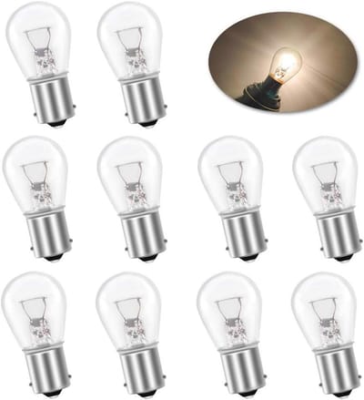 10x 12V 21W P21W BA15S 1156 Remlicht Achterlicht Lampen Warm Wit