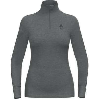 ODLO Active Warm Col 1/2 zip Thermoshirt Dames - Grijs Melange - Maat S