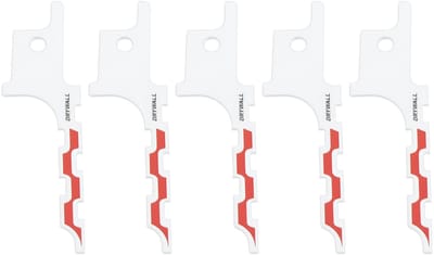 Dailygoods- Gipsplaten Gatzaag 5 Stuks - Reciprozaagblad 63,7 x 1,5 x 6 mm - Compatibel met Milwaukee - Snijden van Gipsplaten - Voorboren van Gaten - Consistente Snijresultaten - Zaagblad