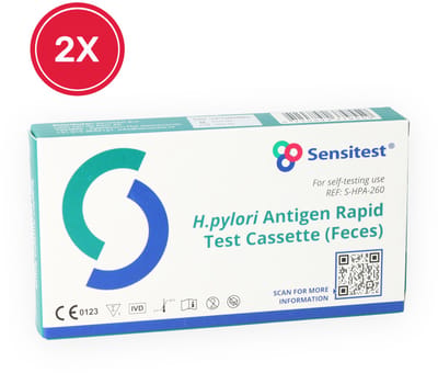 2 stuks H. Pylori Sneltest – Zelftest voor Maagklachten - Binnen 10 minuten resultaat - Eenvoudig thuis te gebruiken