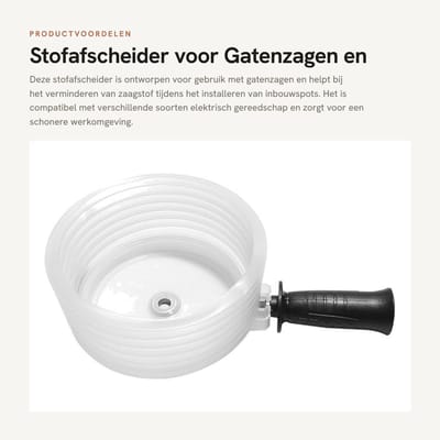 Dailygoods - Stofafscheider voor Gatenzagen en Inbouwspots