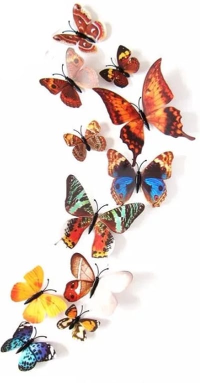 3d Muurdecoratie Vlinders 12 Stuk I Muurvlinders I Muurstickers Vlinder I Herfst Motief