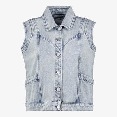Twoday dames spijker gilet lichtblauw - Maat S