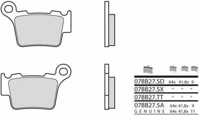 Plaquette de frein Brembo pour Moto BMW 450 G X-enduro 2008 à 2011 AR / 07BB27SD Neuf