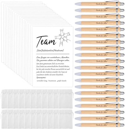 20 sets balpennen als teamcadeau, kleine afscheidscadeaus voor collega's en medewerkers, perfect voor kantoor en pensioen