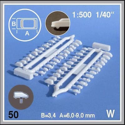 Schulcz Maquettebouw Auto's 13 types 1:500 50st wit