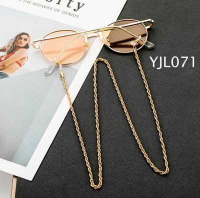 Hiden - Bril ketting - Mondkapjes Ketting - Sieraad - Trendy - Fashion - Mode - Dames - Heren | Goudkleurig
