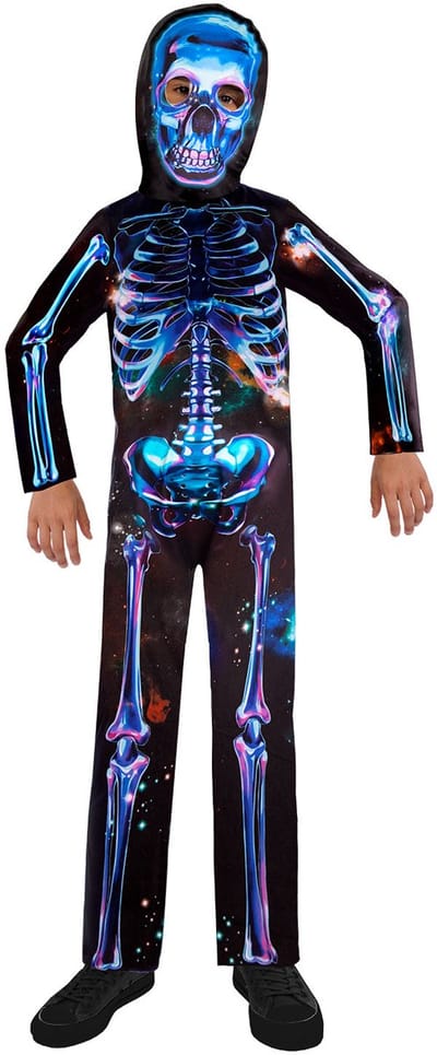Amscan Kinderkostuum Neon Skelton Boy Jongens Neon/zwart Maat 2-3 Jaar