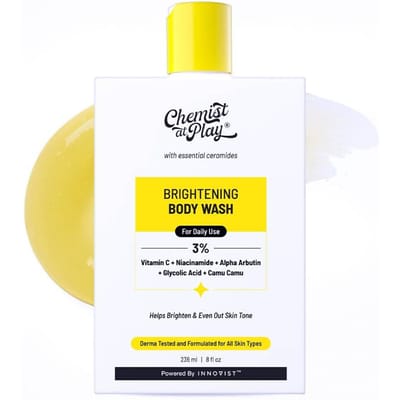 Chemist At Play Verhelderende Douchegel | Stralende Huid Vitamine C Douchegel | Dames & Heren | 236ml yellow
