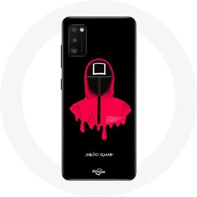 Coque - Samsung - Galaxy A41 - Souple - Noir - Squid Game masque carré