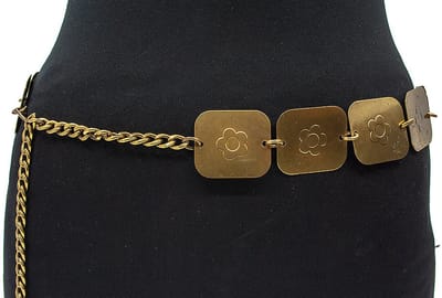Kettingceintuur brons - Dames riem - 4 cm breed - Metaal - Ketting riem - Fashion statement - Maat 95