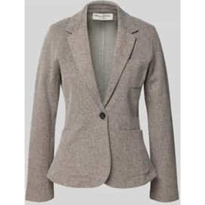 Regular fit korte blazer van katoenmix