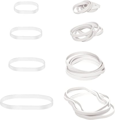 Zware Elastische Rubber Bands - 80 Stuks Dikke, Sterke en Brede Rekbanden voor Thuis, School en Kantoor