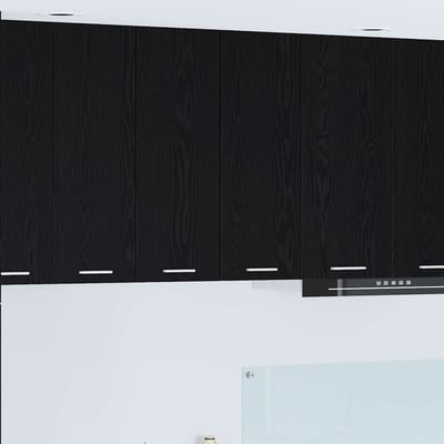 vidaXL - Hangkast - Zwart - Eiken - en - Wit - 30 - x - 31 - x - 80 - cm - Bewerkt - hout