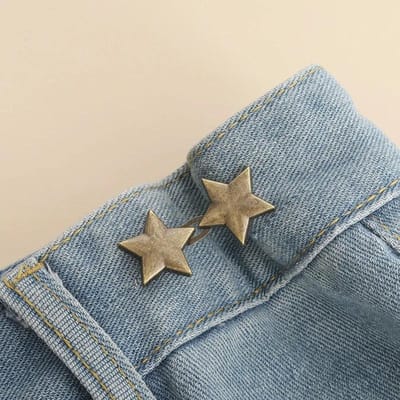 1 Paar Jeans Knoop Verstelbare Clips voor Broek Rokken Taille Aanspanner Gesp Drukknoop Versteller Broekspeld Intrekbare Knoop
