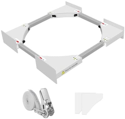 Was-droger tussenframe - Stapelkit - Ruimte besparen - Verstelbare maat - 46-66 cm - Wit