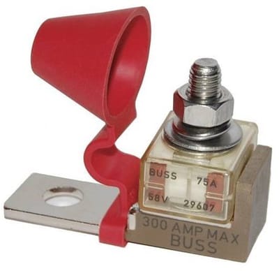 Batterij/accu zekeringhouder (1 terminal, 60x20mm, 300Amp) (BS5191)