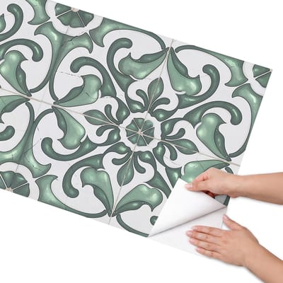Coloray Meubel Wrap Folie - Groente Meubelfolie - 65x130 cm - Decoratiefolie Groene ornamenten - Meubel Wrap Folie - Klassiek Meubelfolie - Plakfolie Meubels - Keuken decoratie - Achtergronden en patronen