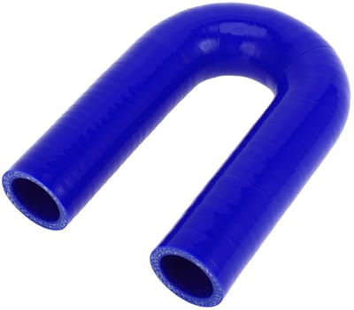 Dailygoods- Koelslang Silicone 180 Graden - 28mm Binnendiameter - 150mm Lengte - Meerlaags Geweven - Blauw - Bestand tegen Hoge Temperatuur - Siliconenslang