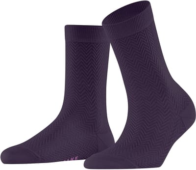 FALKE Fable Estate eenkleurig wol sokken dames rood - maat 35-38