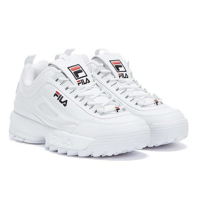 Heren Dames Fila Disruptor II Premium Sportschoenen - (Wit)
