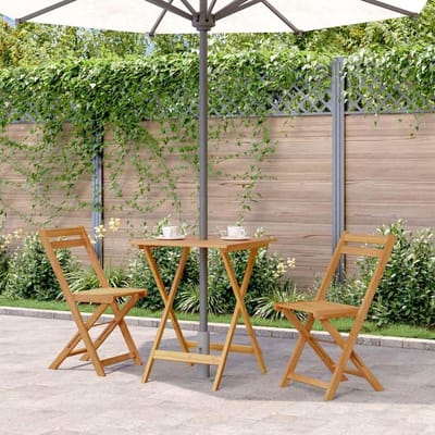 Houten Tuintafel - Klaptafel Balkon - Buiten Genieten - Weerbestendig Acaciahout - 60x60 cm - Natuurlijk