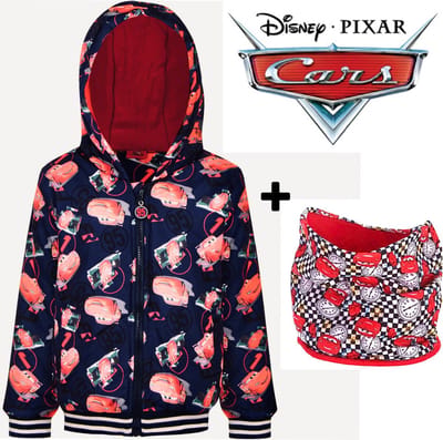 Disney Cars winterjas - winterjack - donkerblauw/rood - maat 92/98 (tot 3 jaar)