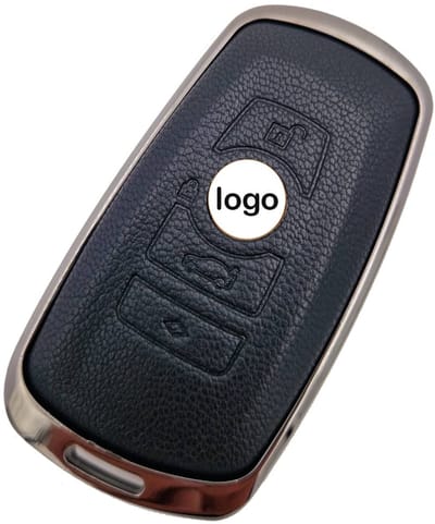 Autosleutel Hoesje geschikt voor Bmw - Sleutelcover - Aluminium Sleutelhoes - Accessoires - zwart