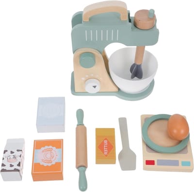 Houten Speelkeuken - Speelgoed Kookgerei - Fantasie Spel - Montessori Keukenset - 24 cm - Multicolor