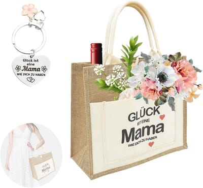 Jute cadeautas voor vrouwen - Gepersonaliseerde, herbruikbare vierkante tas voor strand en dagelijkse benodigdheden