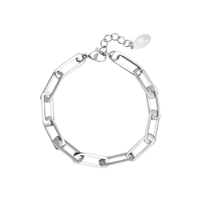 Armband Rechthoekige Schakels | Zilver