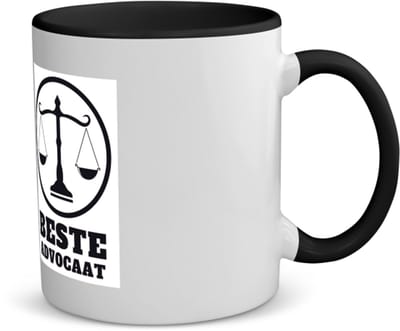 Akyol - beste advocaat koffiemok - theemok - zwart - Beste advocaat - collega - cadeau - 350 ML inhoud