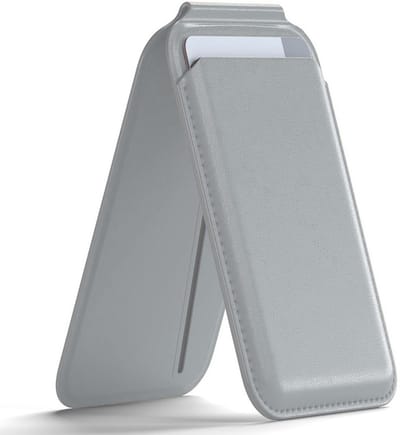 Magnetische Kaarthouder Geschikt Voor iPhone Magsafe - Verstelbare Wallet Card Holder - Portemonnee - Pasjeshouder - voor iPhone 12 / 13 / 14 / 15 / 16 / 17 / PRO / PRO MAX - grijs