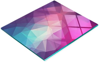 Keukenplank van gehard glas met decoratieve abstracte afbeeldingen, 60x52 cm