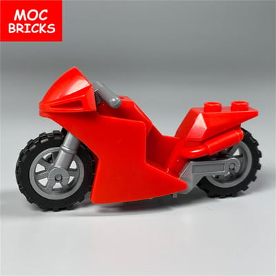 MOC Stenen Motorfiets Motorcrossfiets Ideaal Voor 4cm Figuur 50860 DIY Leren-Gericht Bouwstenen Speelgoed Kinderen Cadeaus red