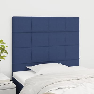 vidaXL - Hoofdbord - blauw - 80x5x118/128 - cm - stof