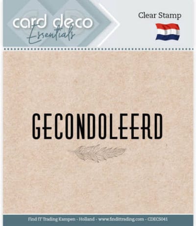 Card Deco Essentials - Clear Stamps - Gecondoleerd