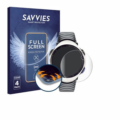 Savvies - Screenprotector voor Suunto Regatta - Folie Beschermfolie transparant volledig dekking 4 Stuks