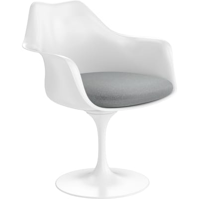 Knoll International Saarinen Tulip Armleunstoel - Hallingdal 65 (130) - light grey - wit