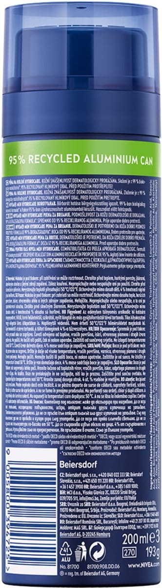 NIVEA MEN Hydrocare Serie - Beschermend Scheerschuim - 200 ml - Aloë Vera - Pro-vitamine B5