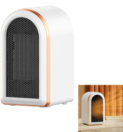 Keramische kachel - 1200W/800W energiebesparende kachel - PTC keramische kachel - Geschikt voor verwarming van slaapkamers, bureaus, snelle verwarming van kleine ruimtes en tijdelijke verwarming binnenshuis - Wit
