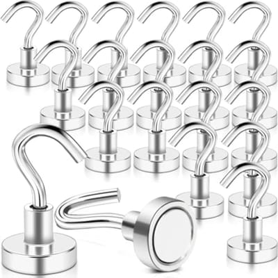 PromoHome Sterke Magnetische Haken Set - 20 Stuks Multifunctionele Haakjes