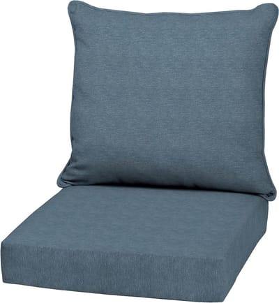 Zitkussen Set - Buitenkussens Stoel - Terras Meubilair - UV-Bescherming - 24 x 24 Inch - Denim Blauw