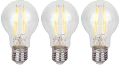 LED line LITE LED Filament Lamp A60 E27 - 7W (vervangt 70W) - 840lm - Ø60mm - 230V - Dimbaar - Energiezuinig - 3 stuks
