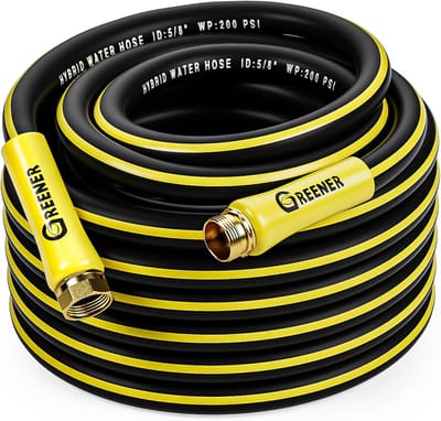 Hybride tuinslang 5/8 inch 50 m met draaibare aansluiting en beschermhoes