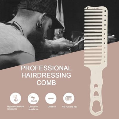 Professionele Kapperskam Hittebestendig voor Stylen en Knippen - Wit
