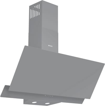 Wiggo WE-D932G(G) – Schuine Afzuigkap 90 cm – Grijs Dubbel Glas – LED Verlichting – Touch Control – 5 jaar garantie