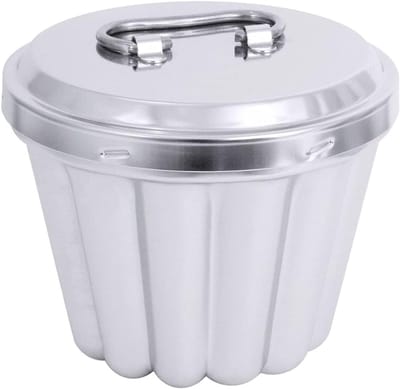 Puddingvorm RVS - Dessertmal Bakvorm - Desserts Maken - Met Deksel - Ø 18 cm 2400 ml - Zilverkleurig